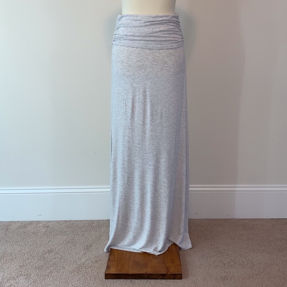 Women's Design History Long Grey/Gray Fold Over Waist Skirt Size Small - Picture 1 of 5